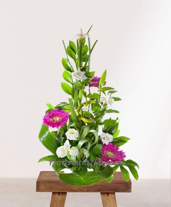 Cesta de Flor Bambú