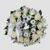 Corona Fúnebre blanca pequeña para tanatorio