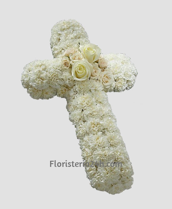 Cruz Funeraria Blanca