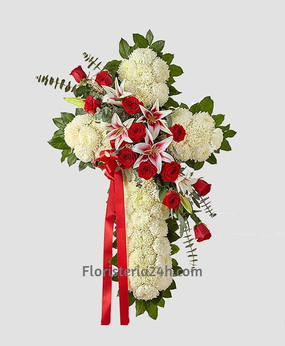 Cruz Funeraria Blanca