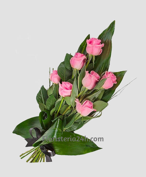 ramo funerario 7 rosas