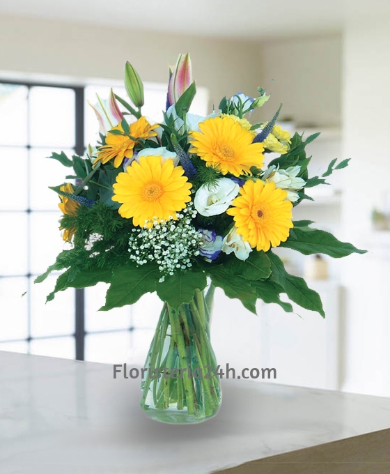 Ramo de Flores compuesto de Gerberas y Liliums